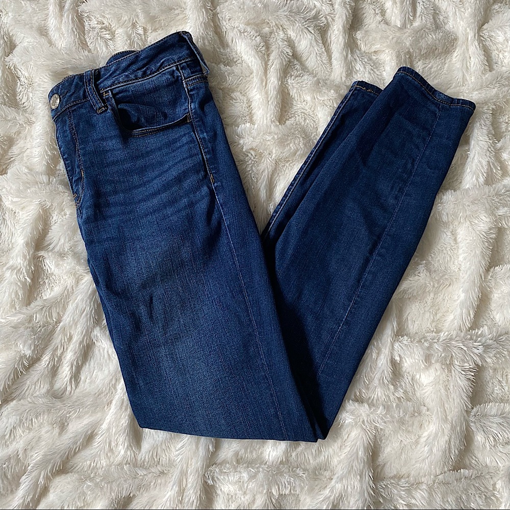 American Eagle Dark Wash Skinny Jegging 10 Long